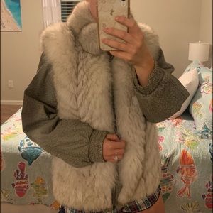 Vintage Fox Fur Coat, Jones Furs, Converts to Vest